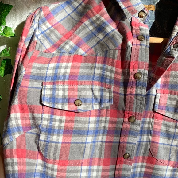 Button down, long sleeve, plaid, flannel shirt - Picture 6 of 6